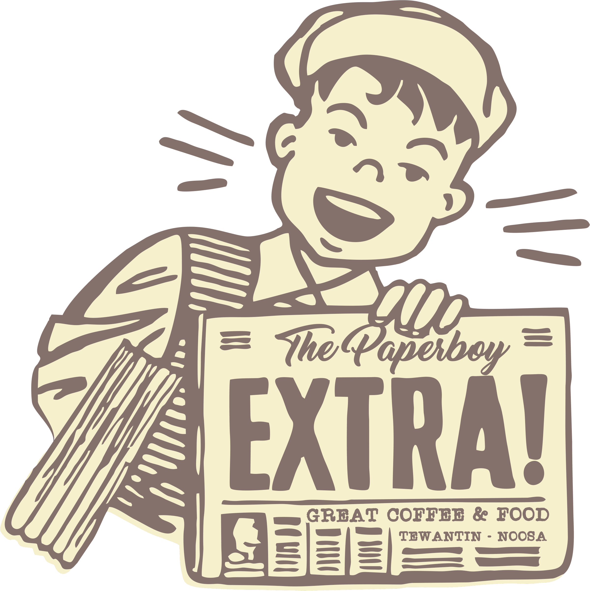 Paperboy Cafe Logo Eat Local Noosa 01